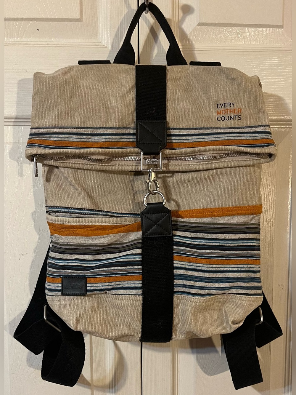 TOMS Every Mother Counts Limited Edition Collab Backpack Unisex Canvas 2015
